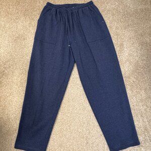 Women's Plus 1X Elisabeth Liz Claiborne Blue Heather Stretch Pull On Pants